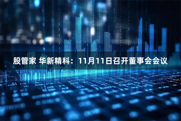 股管家 华新精科:11月11日召开董事会会议